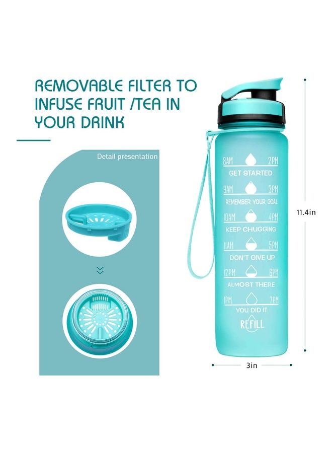 XiuWoo 1L Large Water Bottle with Motivational Time Marker - Image 3