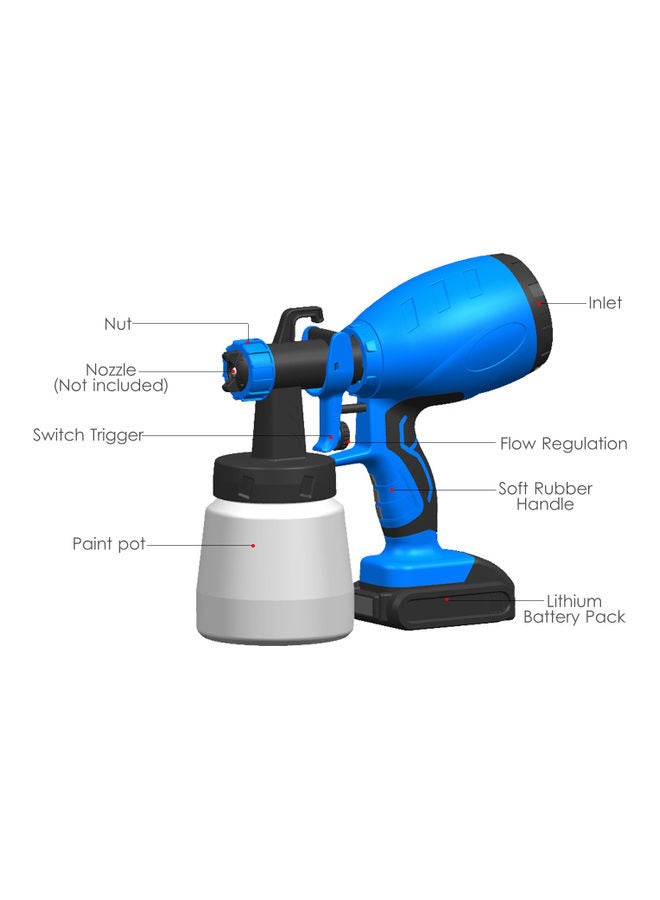 بخاخ طلاء لاسلكي بسعة 800 مل أزرق