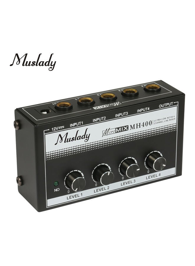 Muslady 4-Channel Line Mixer Audio I-8154UK Black  - Image 4