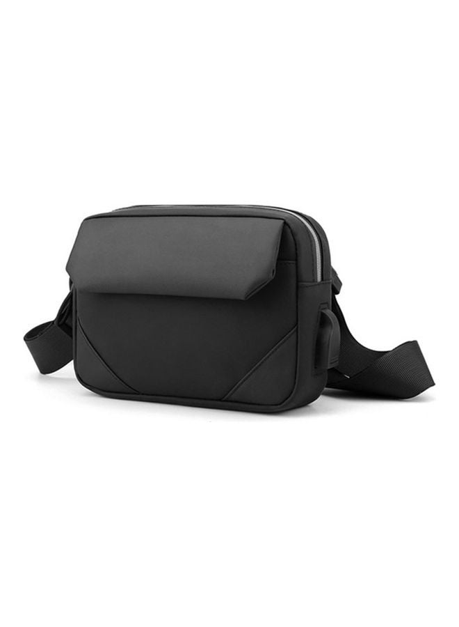 Generic Wear-Resistant Crossbody Single Shoulder Nylon Sling Bag with Charging Port  - Image 1