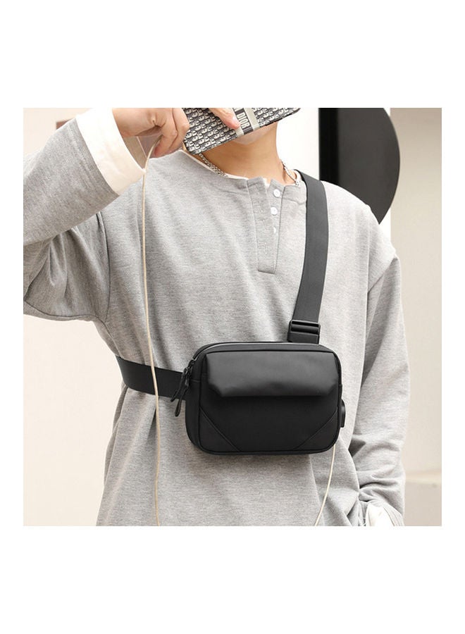 Generic Wear-Resistant Crossbody Single Shoulder Nylon Sling Bag with Charging Port  - Image 5