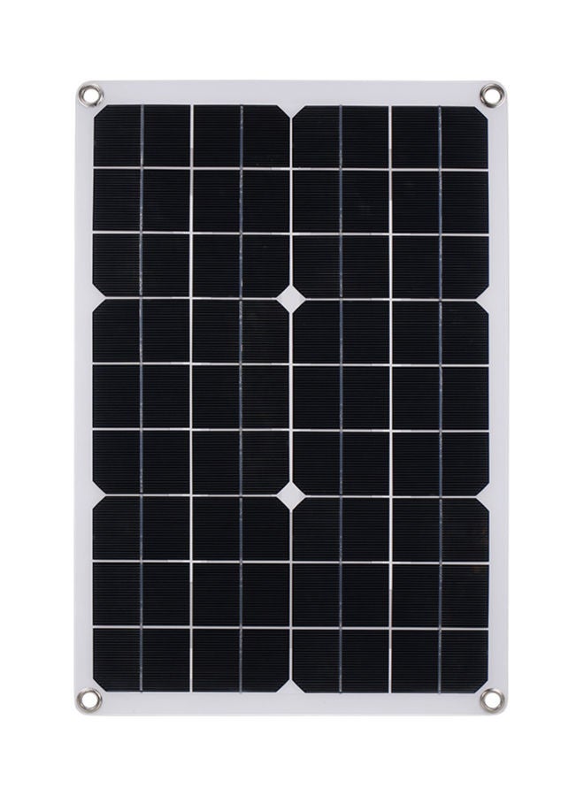 Generic 20W Solar Panel Kit with 2-Port USB Hub Black  - Image 1