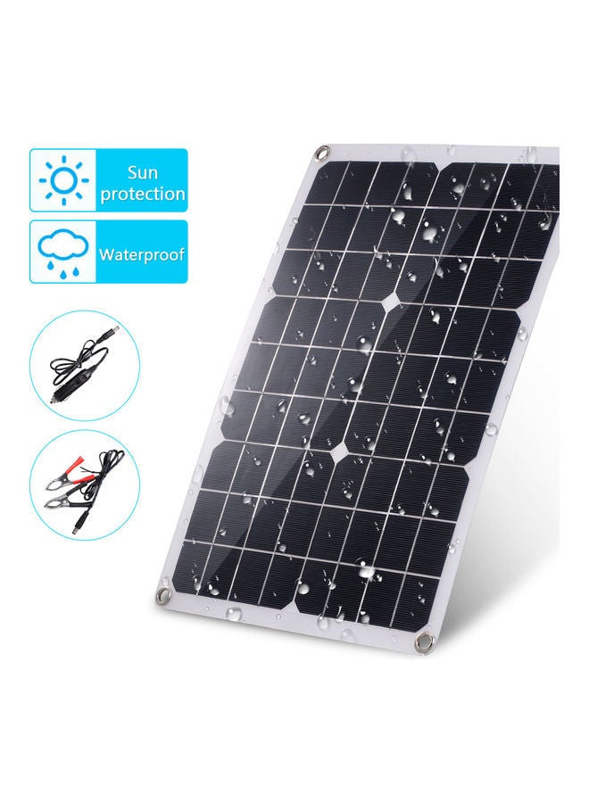 Generic 20W Solar Panel Kit with 2-Port USB Hub Black  - Image 3