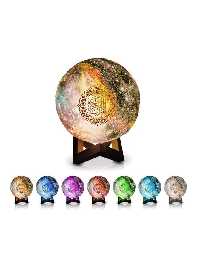AIWANTO - Starry Moon LED Lamp Bluetooth Quran and song speaker 3D Printing, 7-Color, with Remote Control multicolor - Image 1
