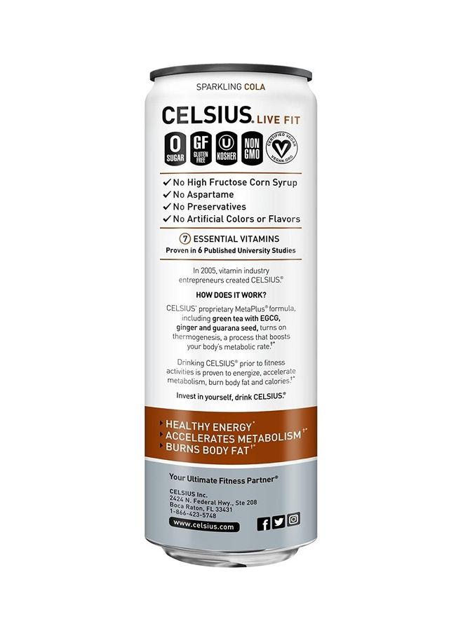 Celsius Sparkling Cola Essential Energy Drink 12 Fl Oz 355mL (Pack of 12) - v1626953967/N49352686A_3