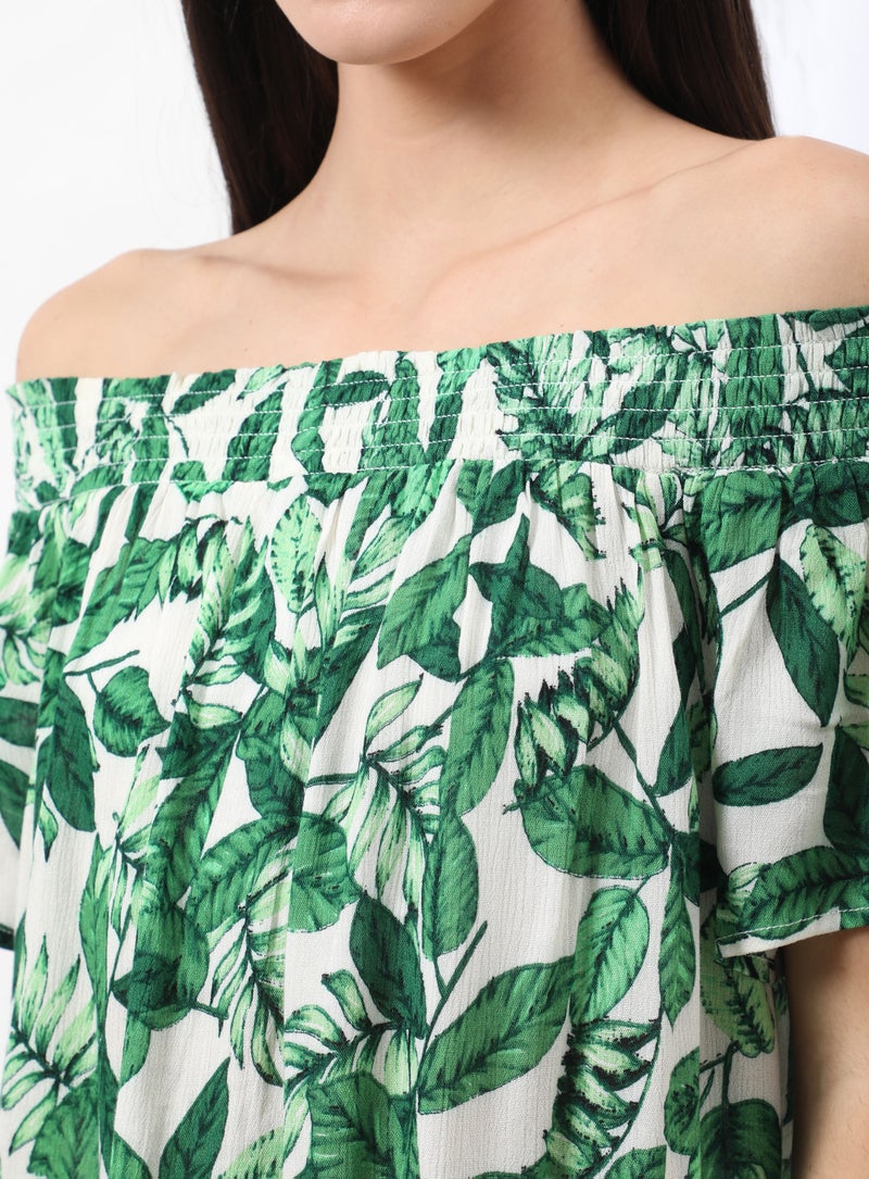 OFFROAD Fashionable Casual Top Green/White  - Image 3