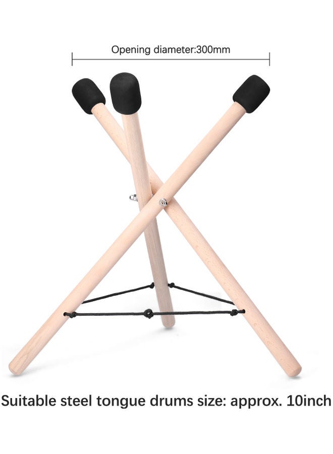 Generic Foldable Hand Drum Pan Wood Stand Bracket  - Image 2