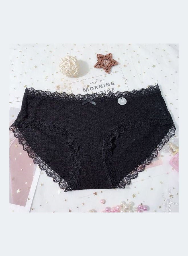 Pack Of 7 Lace Design Pattern Briefs Multicolour - Image 3