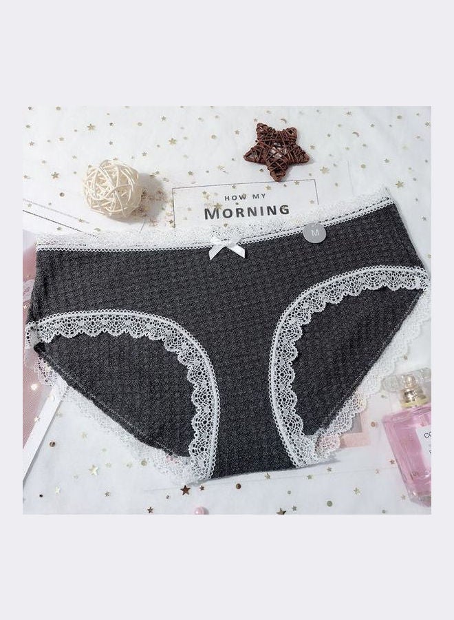 Pack Of 7 Lace Design Pattern Briefs Multicolour - Image 4