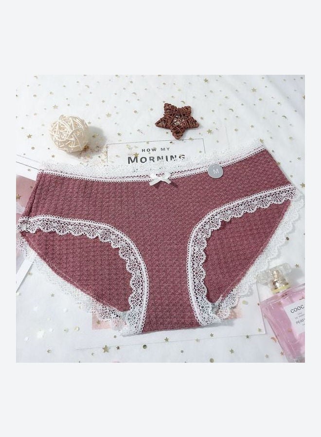 Pack Of 7 Lace Design Pattern Briefs Multicolour - Image 5