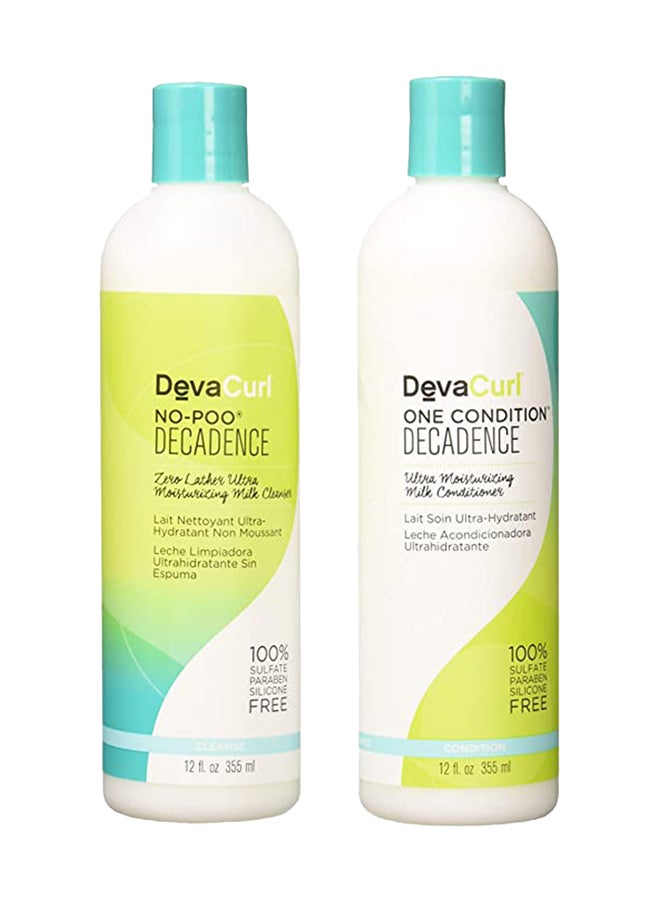 DevaCurl Decadence Duo: One Condition and No-Poo Cleanser Duo White  - Image 1