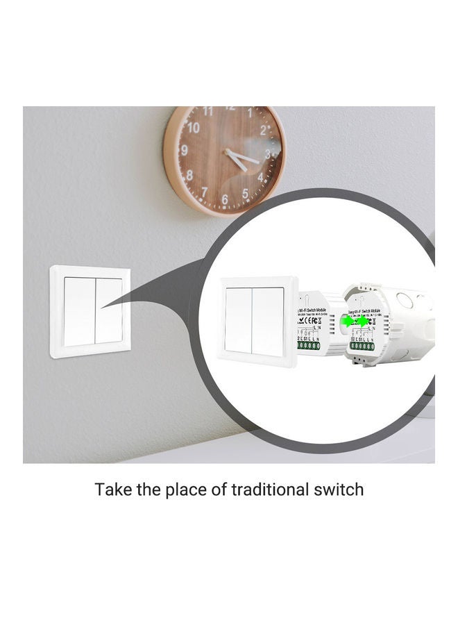 Generic 2-Gang ZigBee And RF Switch Module White  - Image 2