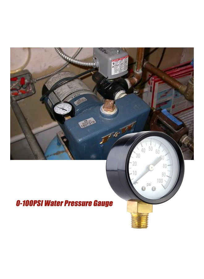 0-100PSI Water Pressure Gauge Multicolour - Image 2