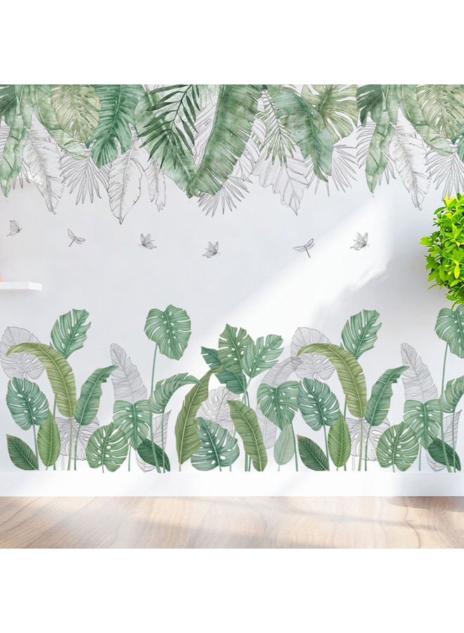 Tropical Plant Leaf Bonsai Self Adhesive Mural Wall Sticker Green - Image 4
