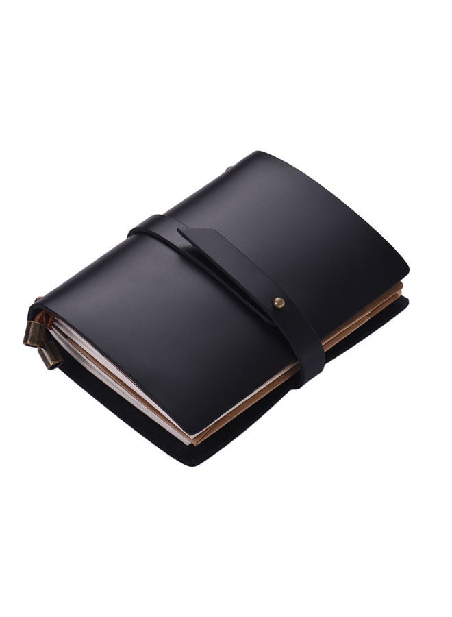 Generic Portable Travel Leather Notebook Black  - Image 1
