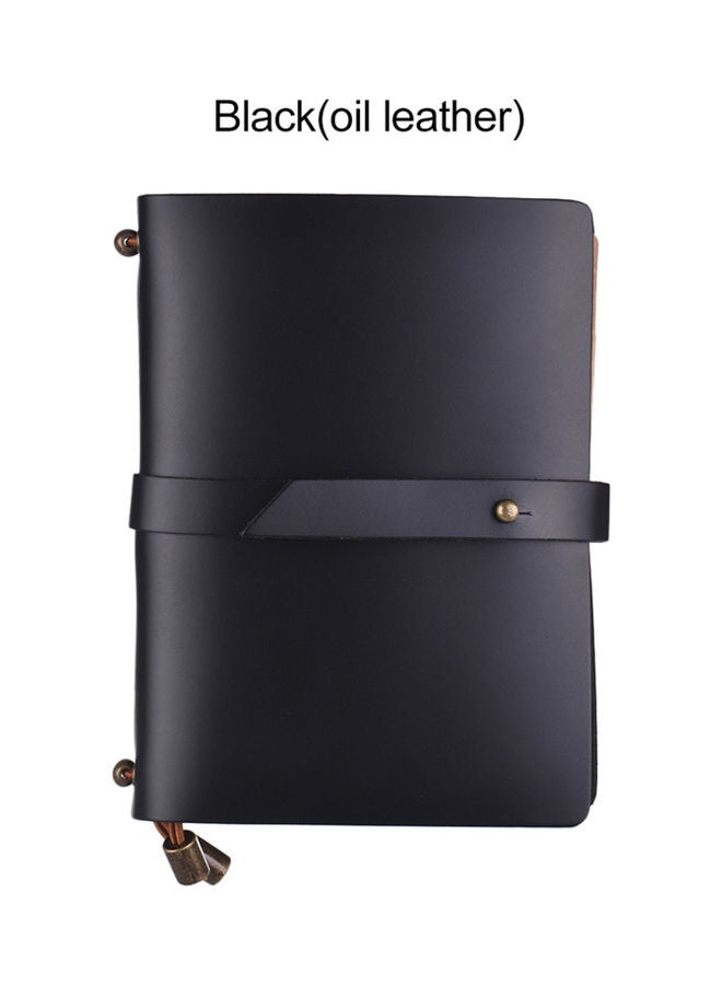 Generic Portable Travel Leather Notebook Black  - Image 2