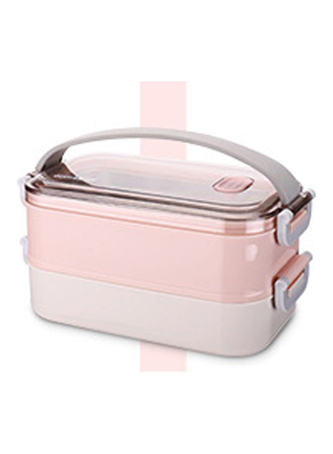 Multi Layer Lunch Box Pink 110x115x195mm - Image 1