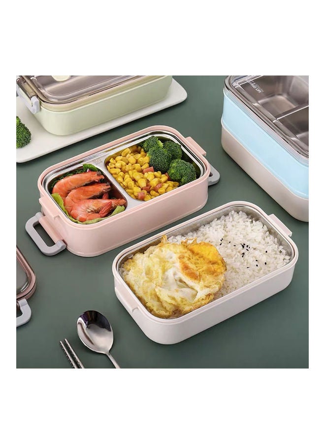 Multi Layer Lunch Box Pink 110x115x195mm - Image 2