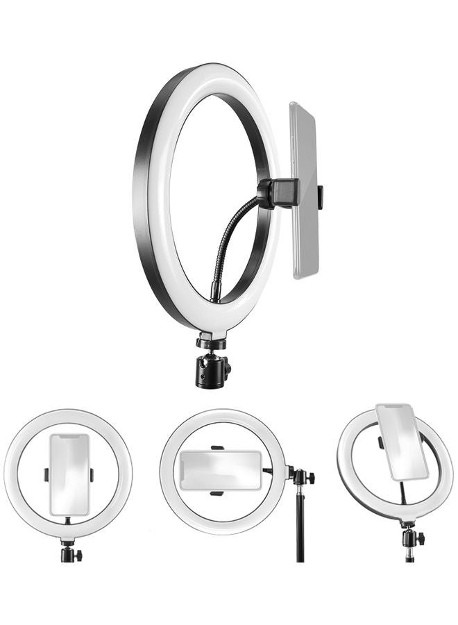 LED Fill Ring Light With Phone Holder Black - Image 3