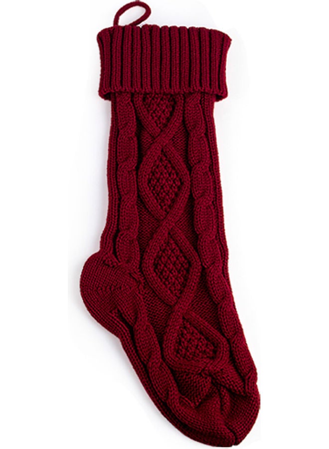 Sock Design Hanging Gift Bag Red