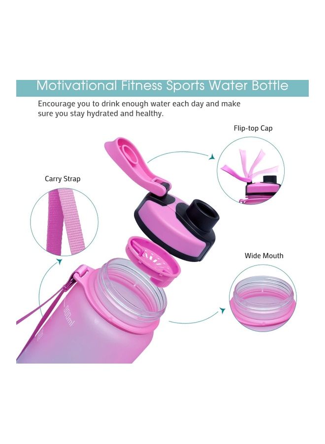 XiuWoo 1L Large Water Bottle with Motivational Time Marker - Image 2
