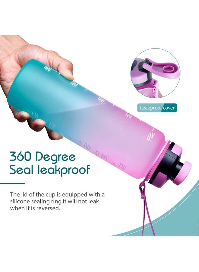 XiuWoo 1L Large Water Bottle with Motivational Time Marker - Image 5