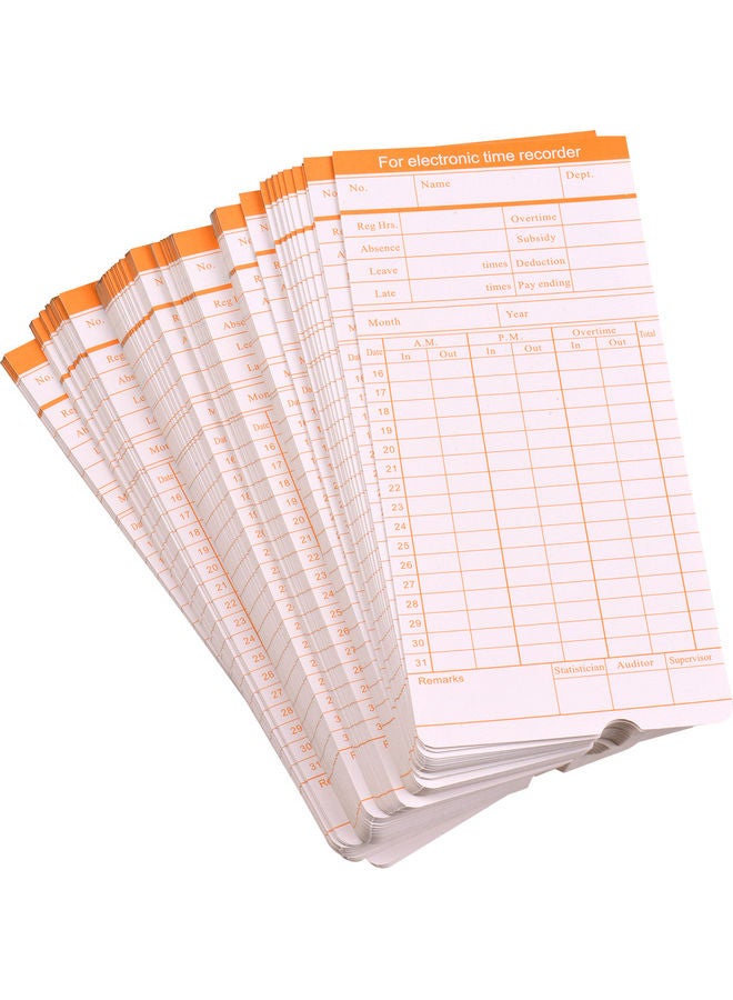 Generic 90-Piece Time Cards Set Multicolour  - Image 3
