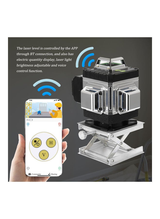 16-Lines Multifunctional Laser Level Tool Set Black/Silver  - Image 4