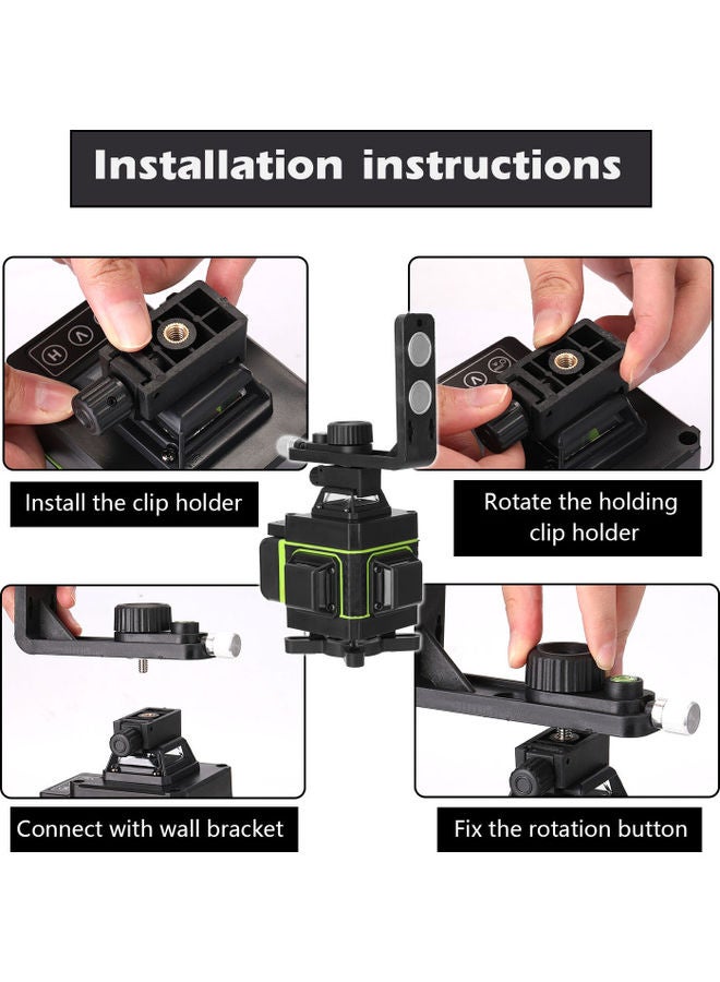 Generic - Multifunctional 16 Lines Laser Level Green/Black - Image 1