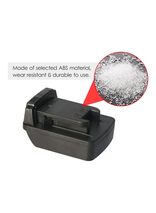 Lithium Battery Convert Adapter Black