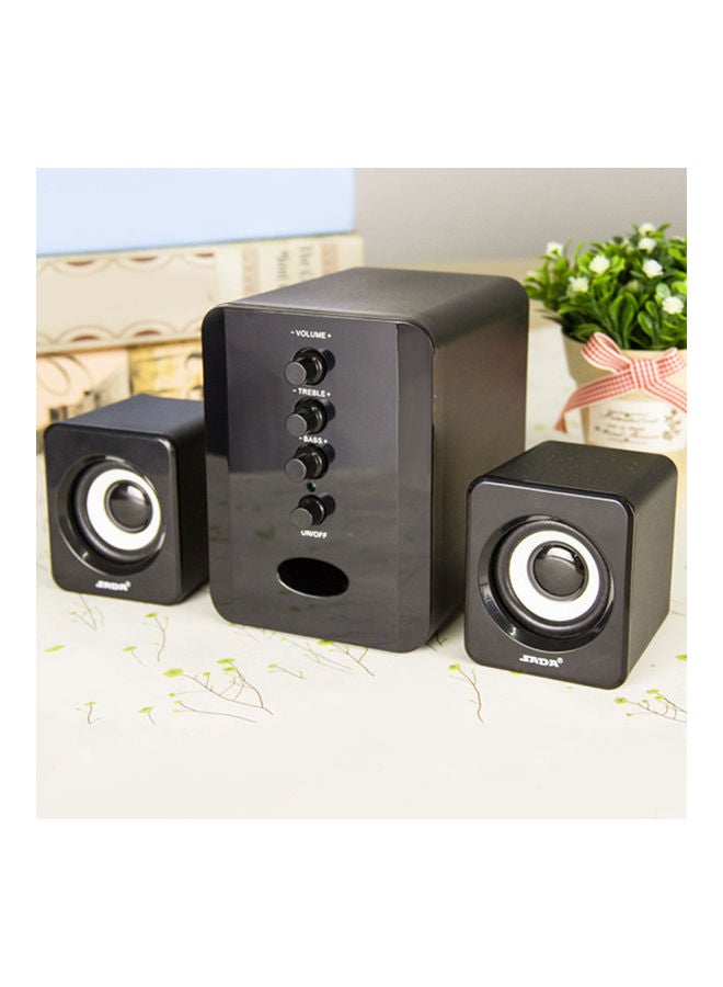 3-Piece Wired Desktop Stereo Speaker DWBLSPR487 Black  - Image 2