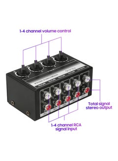 Muslady Mini Stereo 4 Channel Passive Audio Mixer  - Image 5