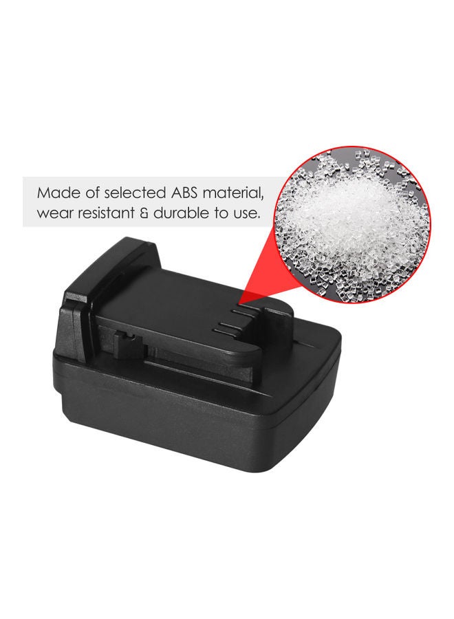 Lithium Battery Convert Adapter Black