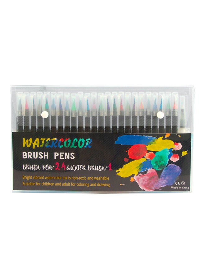 Generic 24-Piece Washable Pen Set with Water Brush Multicolour  - Image 1