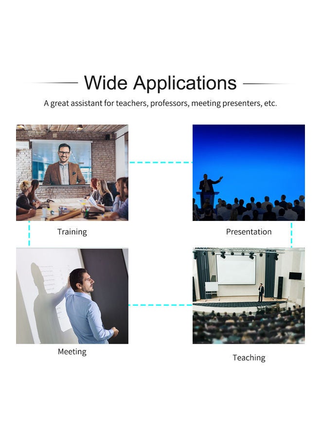 Generic - 2.4GHz Wireless Powerpoint Presenter Presentation Pointer PPT Clicker with Windows Mac OS Black - Image 1