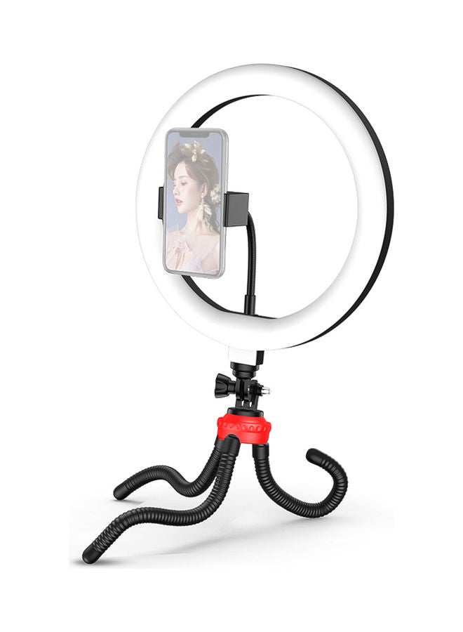 LED Ring Light With Octopus Tripod White - Image 1