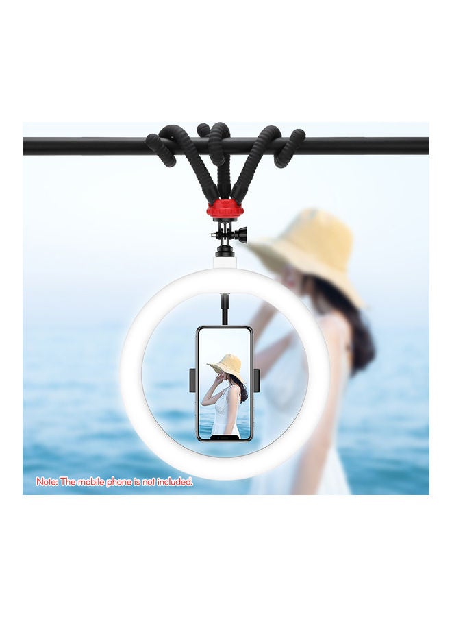LED Ring Light With Octopus Tripod White - Image 2