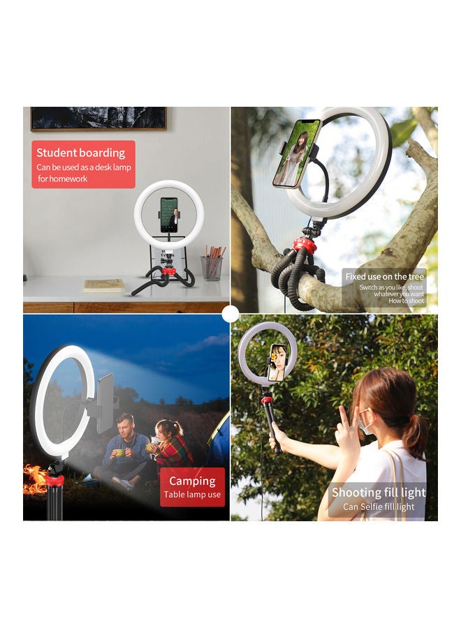 LED Ring Light With Octopus Tripod White - Image 4
