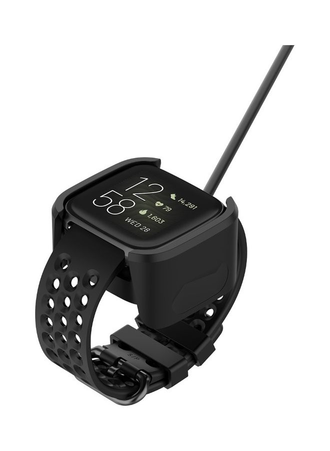 Replacement USB Charging Cable For Fitbit Versa 2 Smart Watch Black - Image 2