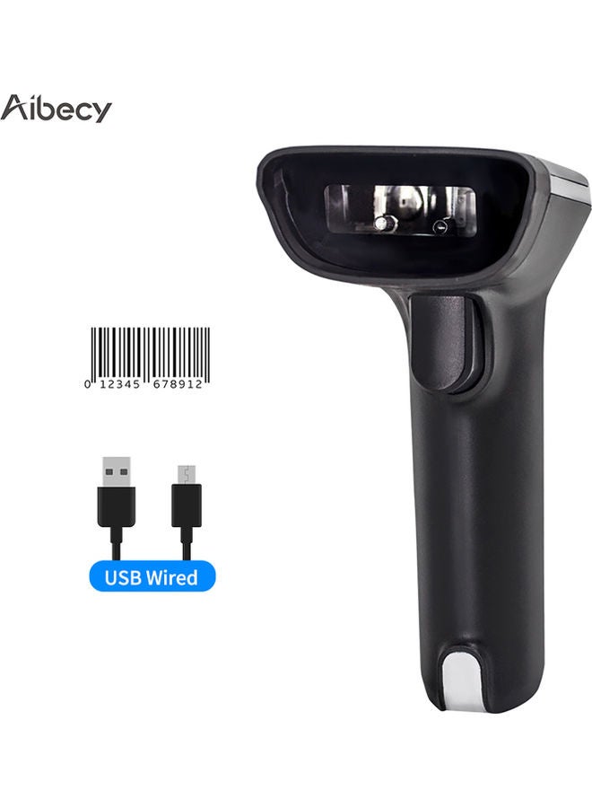 Aibecy Wireless Handheld 1D Barcode Scanner Device Black/Silver - Image 3