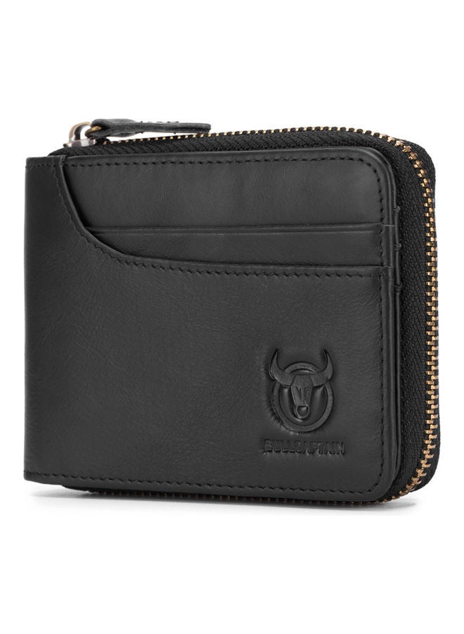 Stylish Bifold Zipper Wallet Black
