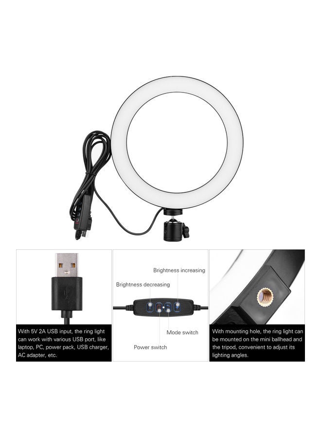 20cm Diameter 3000K-6500K Bi-Colour Dimmable Ring Light Kit Multicolour  - Image 5