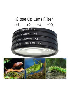 Generic 4-Piece Optical Glass SLR Camera Macro Lens Close-up Filters Black  - Image 2