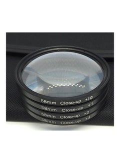 Generic 4-Piece Optical Glass SLR Camera Macro Lens Close-up Filters Black  - Image 5