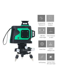 Generic 7-Piece Professional Line Laser Beam Level Machine Green/Black/Silver  - Image 2