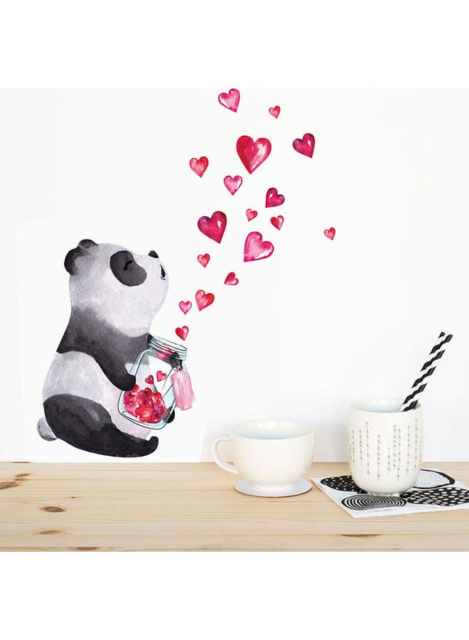 Panda Heart Wall Sticker Multicolour - Image 2