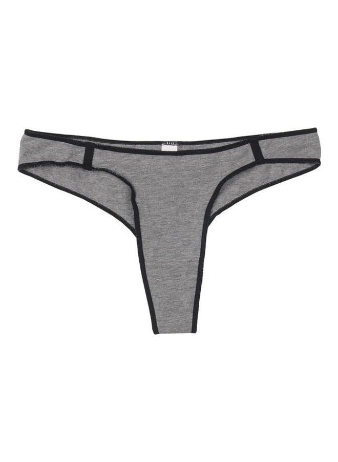 Pack Of 4 Solid Pattern G-String Briefs Multicolour  - Image 5
