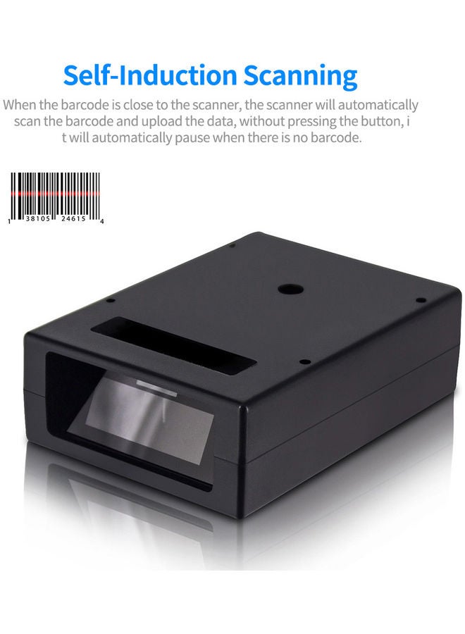أيبيسي ماسح باركود بتصميم صغير مدمج يدعم الحث الذاتي ومزود باتصال USB أحادي الأبعاد ومتوافق مع أنظمة التشغيل ويندوز أسود - Image 4
