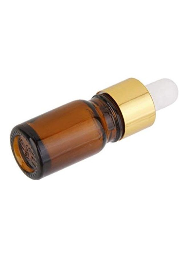 DIY Crafts 5-Piece Crafts Mini Amber Glass with Pipette Dropper Bottles Brown/Gold  - Image 4