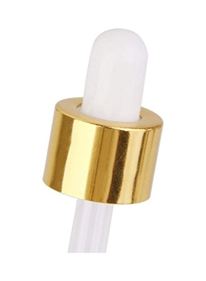 DIY Crafts 5-Piece Crafts Mini Amber Glass with Pipette Dropper Bottles Brown/Gold  - Image 5
